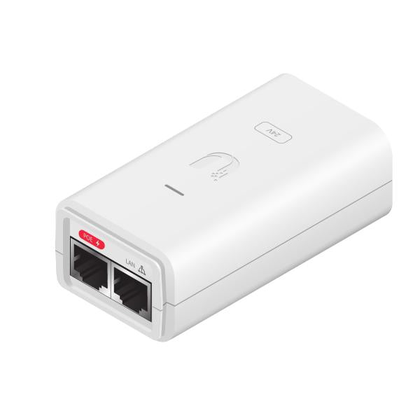 Ubiquiti POE-24-12W-G-WH adattatore PoE e iniettore Gigabit Ethernet 24 V (Ubiquiti POE-24-12W-G-WH 24V 12W Gigabit Passive PoE Injector)UbiquitiPOE-24-12W-G-WH