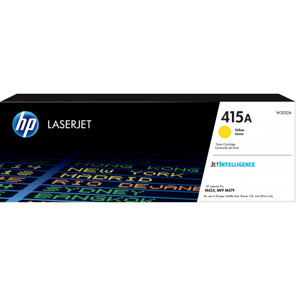 HP Cartuccia toner giallo originale LaserJet 415A (Toner HP 415A / W2032A Yellow)Hp0192018046368W2032A