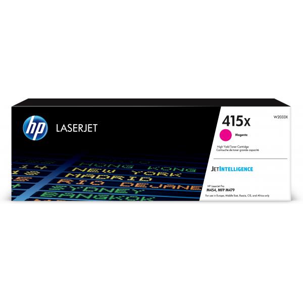 HP Cartuccia toner magenta originale LaserJet 415X ad alta capacità (HP W2033X [415X] TONER MAGENTA 6K PAGES)HpW2033X