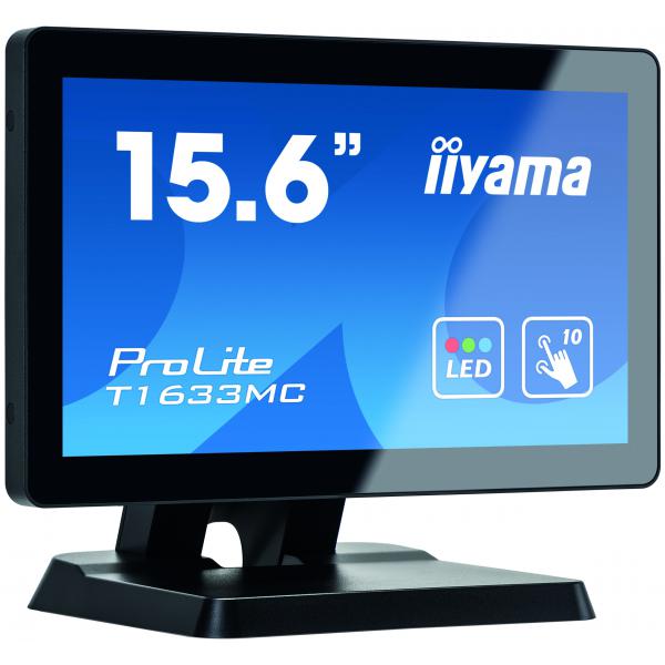 Iiyama T1633MC-B1 monitor POS 39,6 cm [15.6] 1366 x 768 Pixel Touch screen (iiyama ProLite T1633MC-B1 15.6' Professional Capacitive Touch Screen Display)IiyamaT1633MC-B1