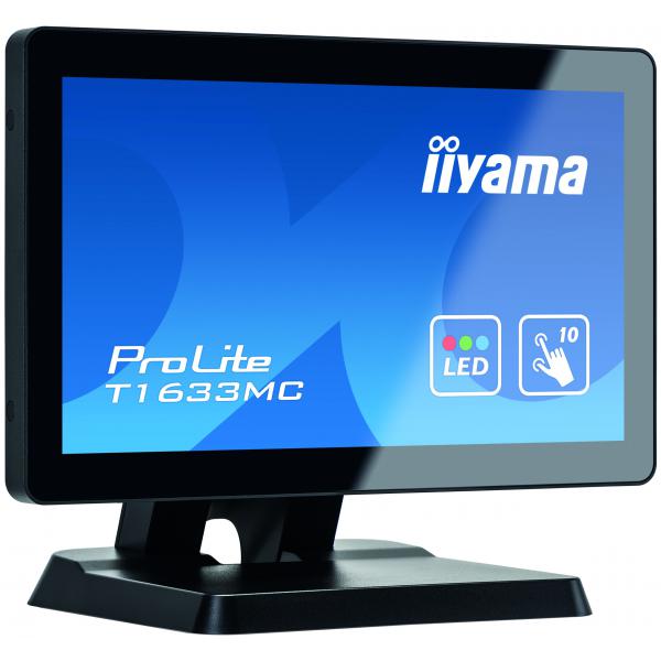 Iiyama T1633MC-B1 monitor POS 39,6 cm [15.6] 1366 x 768 Pixel Touch screen (iiyama ProLite T1633MC-B1 15.6' Professional Capacitive Touch Screen Display)IiyamaT1633MC-B1