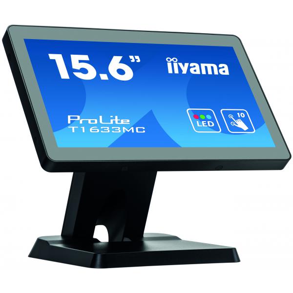 Iiyama T1633MC-B1 monitor POS 39,6 cm [15.6] 1366 x 768 Pixel Touch screen (iiyama ProLite T1633MC-B1 15.6' Professional Capacitive Touch Screen Display)IiyamaT1633MC-B1