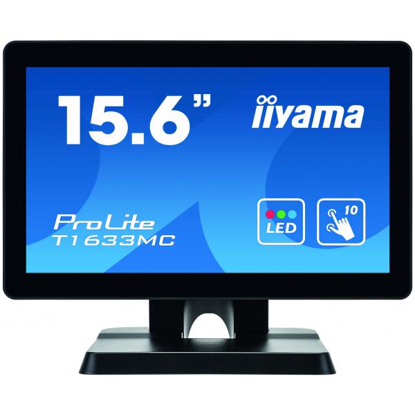 Iiyama T1633MC-B1 monitor POS 39,6 cm [15.6] 1366 x 768 Pixel Touch screen (iiyama ProLite T1633MC-B1 15.6' Professional Capacitive Touch Screen Display)IiyamaT1633MC-B1