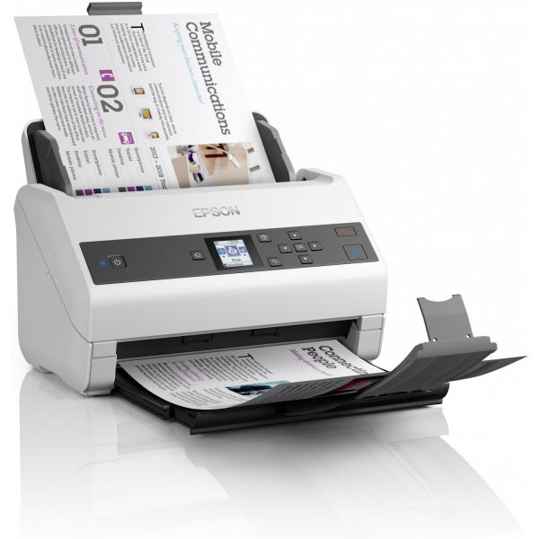 Epson WorkForce DS-870 Scanner a foglio 600 x 600 DPI A4 Nero, Bianco (Fast and efficient scanning: 100-page ADF and 65ppm scanning speedLow intervention: Active Separation Roller system to prevent double feedingOptional flatbed scanner: Choose from ...