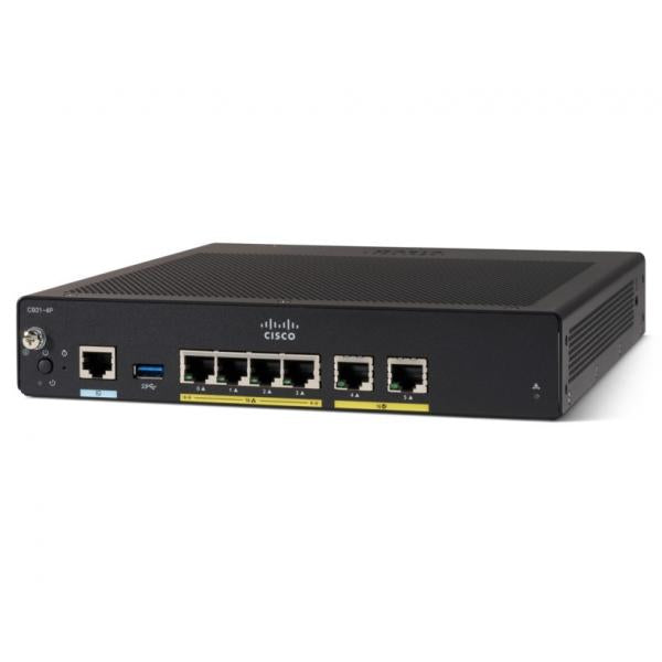 Cisco C927-4P router cablato Gigabit Ethernet Nero (CISCO 927 VDSL2/ADSL2+ OVER - POTS AND 1GE/SFP SEC ROUTER)CiscoC927-4P
