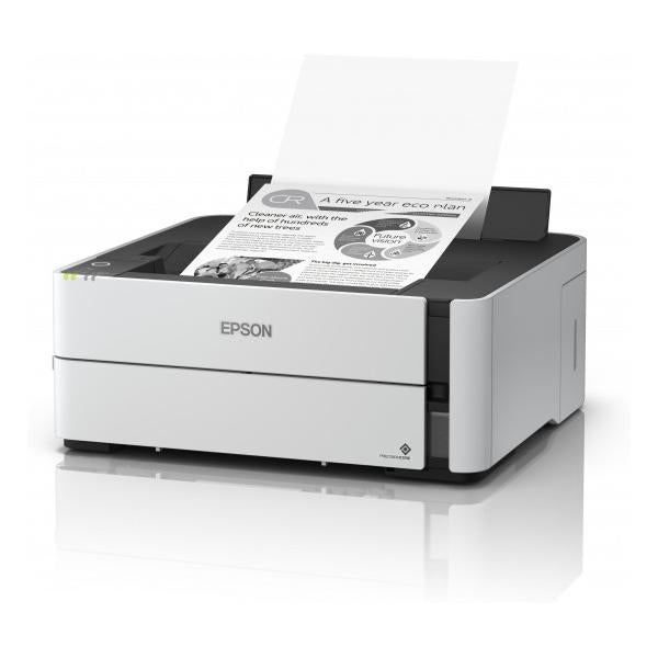 Epson EcoTank ET-M1180 stampante a getto d'inchiostro 1200 x 2400 DPI A4 Wi-Fi (Epson EcoTank ET-M1180 ET M1180 ETM1180 1180 - Printer - B/W - Duplex - ink-jet - refillable - A4/Legal - 1200 x 2400 dpi - up to 20 ppm - capacity: 250 sheets - USB 2.0,...
