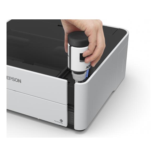 Epson EcoTank ET-M1180 stampante a getto d'inchiostro 1200 x 2400 DPI A4 Wi-Fi (Epson EcoTank ET-M1180 ET M1180 ETM1180 1180 - Printer - B/W - Duplex - ink-jet - refillable - A4/Legal - 1200 x 2400 dpi - up to 20 ppm - capacity: 250 sheets - USB 2.0,...