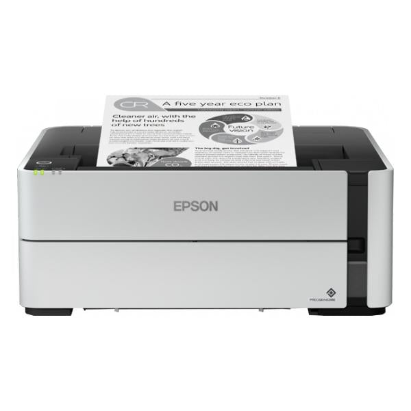 Epson EcoTank ET-M1180 stampante a getto d'inchiostro 1200 x 2400 DPI A4 Wi-Fi (Epson EcoTank ET-M1180 ET M1180 ETM1180 1180 - Printer - B/W - Duplex - ink-jet - refillable - A4/Legal - 1200 x 2400 dpi - up to 20 ppm - capacity: 250 sheets - USB 2.0,...