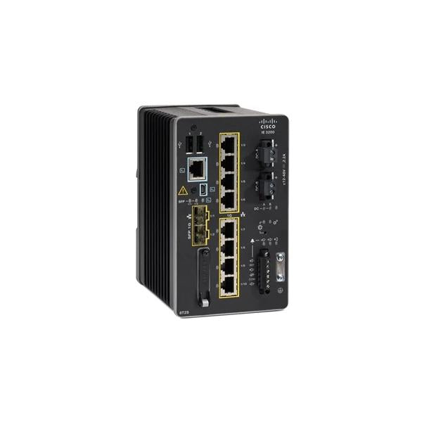 Cisco Catalyst IE-3200-8T2S-E switch di rete Gestito L2/L3 Gigabit Ethernet [10/100/1000] Nero (Cisco Catalyst IE3200 Rugged Series - Network Essentials - switch - gestito - 8 x 10/100/1000 + 2 x Gigabit SFP - montabile su rail DIN - DC power)CiscoIE...