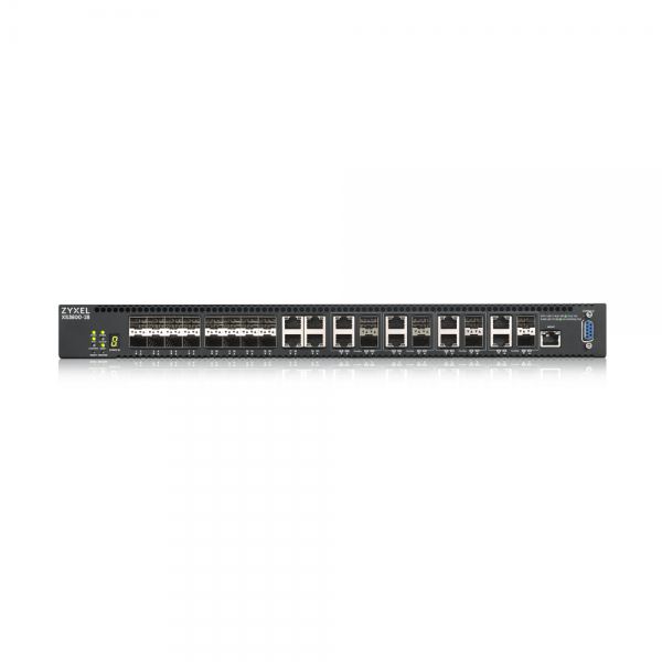 Zyxel XS3800-28 Gestito L2+ 10G Ethernet [100/1000/10000] Nero (Zyxel XS3800-28 28-port 10GbE L2+ Switch MultiGig 12x 10G Copper 8x 10G dual pers. 8x 10G SFP+. Dual PSU)Zyxel4718937600960XS3800-28-ZZ0101F