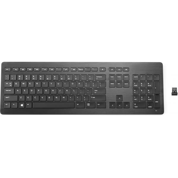 HP 918603-111 tastiera RF Wireless Svizzere Nero (Wless Premium Keyboard [Swis2] - 918603-111, Standard, RF - Wireless, Membrane, Black - Warranty: 12M) - Versione UKHp5704174833505918603-111