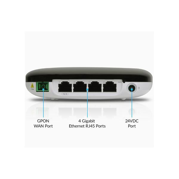 Ubiquiti UF-WIFI router wireless Gigabit Ethernet Nero (UBIQUITI UFIBER WIFI ROUTER 4PORT,GPON GIGE)UbiquitiUF-WIFI