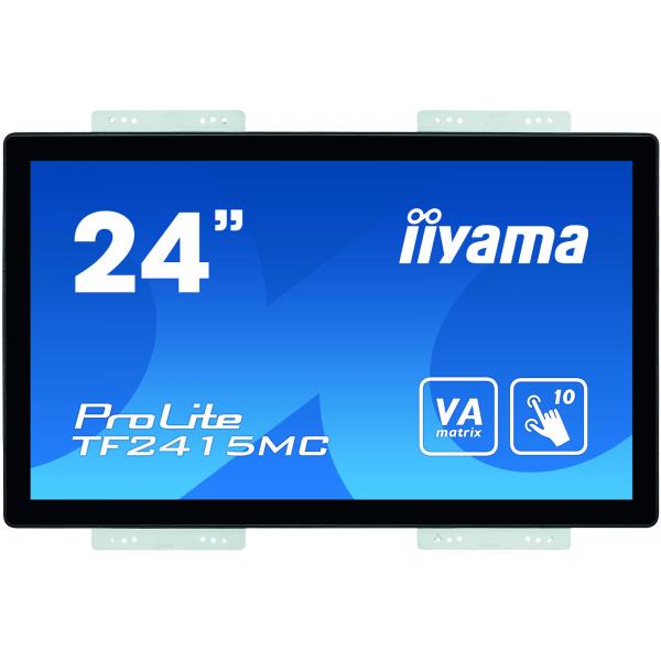 Iiyama ProLite TF2415MC-B2 Monitor PC 60,5 cm [23.8] 1920 x 1080 Pixel Full HD LCD Touch screen Multi utente Nero (24 Inch PCAP 10P Touch - 1920x1080, 215 cd/m?, 3000:1 - VA panel, DisplayPort, HDMI, VGA, 315cd/m? [with touch] - Warranty: 36M)Iiyama4...