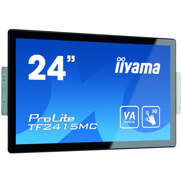 Iiyama ProLite TF2415MC-B2 Monitor PC 60,5 cm [23.8] 1920 x 1080 Pixel Full HD LCD Touch screen Multi utente Nero (24 Inch PCAP 10P Touch - 1920x1080, 215 cd/m?, 3000:1 - VA panel, DisplayPort, HDMI, VGA, 315cd/m? [with touch] - Warranty: 36M)Iiyama4...