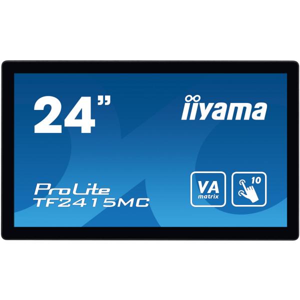 Iiyama ProLite TF2415MC-B2 Monitor PC 60,5 cm [23.8] 1920 x 1080 Pixel Full HD LED Touch screen Multi utente Nero (iiyama ProLite TF2415MC-B2 - LED monitor - 23.8 - open frame - touchscreen - 1920 x 1080 Full HD [1080p] @ 60 Hz - VA - 350 cd/m - 3000...