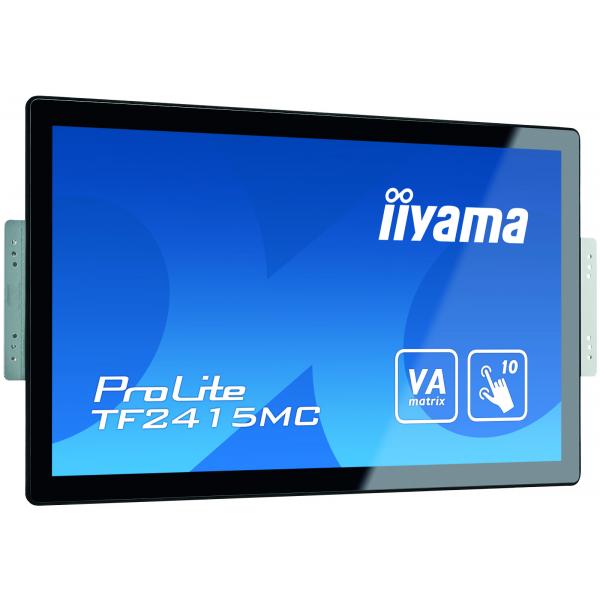 Iiyama ProLite TF2415MC-B2 Monitor PC 60,5 cm [23.8] 1920 x 1080 Pixel Full HD LCD Touch screen Multi utente Nero (24 Inch PCAP 10P Touch - 1920x1080, 215 cd/m?, 3000:1 - VA panel, DisplayPort, HDMI, VGA, 315cd/m? [with touch] - Warranty: 36M)Iiyama4...