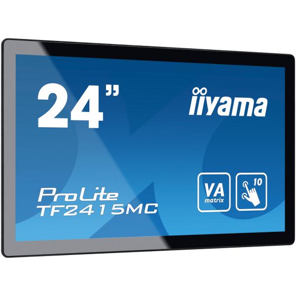 Iiyama ProLite TF2415MC-B2 Monitor PC 60,5 cm [23.8] 1920 x 1080 Pixel Full HD LED Touch screen Multi utente Nero (iiyama ProLite TF2415MC-B2 - LED monitor - 23.8 - open frame - touchscreen - 1920 x 1080 Full HD [1080p] @ 60 Hz - VA - 350 cd/m - 3000...