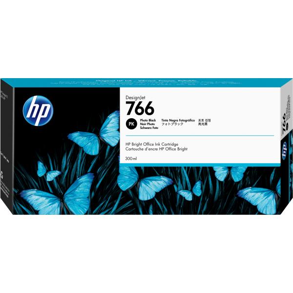 HP Cartuccia di inchiostro nero fotografico DesignJet 766 da 300 ml (HP 766 300-ML PHOTO BLACK INK?CRTG)Hp0192018456990P2V94A