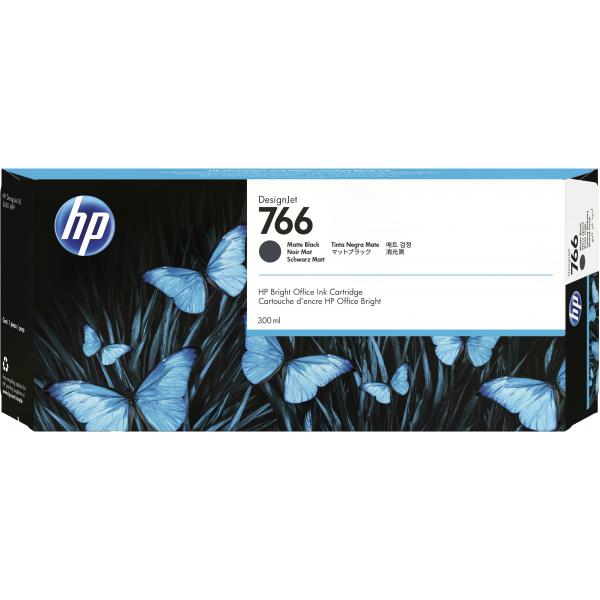 HP Cartuccia di inchiostro nero opaco DesignJet 766 da 300 ml (HP 766 300-ML MATTE BLACK INK?CRTG)Hp0192018456976P2V92A