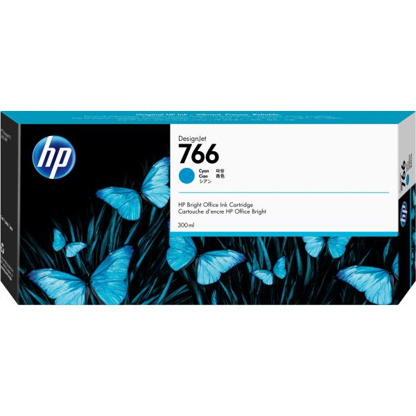 HP Cartuccia di inchiostro ciano 766 DesignJet da 300 ml (HP 766 300-ML CYAN INK?CRTG)Hp0192018456945P2V89A