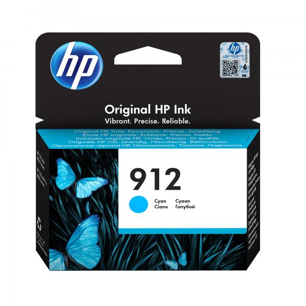 HP Cartuccia di inchiostro ciano originale 912 (HP 912 - cyan - original - blkpatron)Hp3YL77AE#BGY