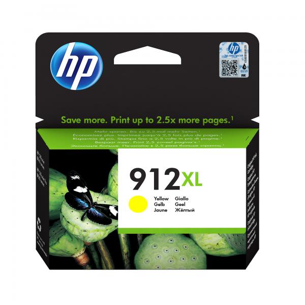 HP Cartuccia di inchiostro giallo originale 912XL ad alta capacità (912Xl High Yield Yellow - Original Ink Cartridge - Warranty: 12M)Hp3YL83AE#BGY