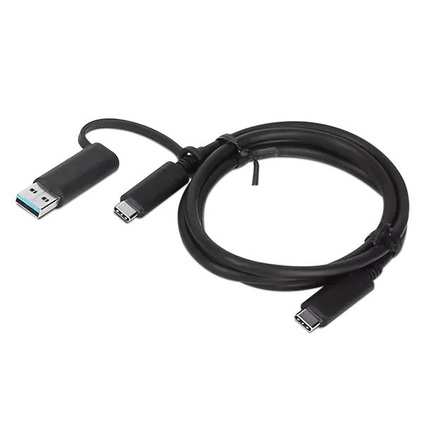 Lenovo 4X90U90618 cavo USB USB 3.2 Gen 1 [3.1 Gen 1] 1 m USB A/USB C USB C Nero (HYBRID USB-C WITH USB-A - **New Retail** - CABLE - Warranty: 12M)Lenovo4X90U90618