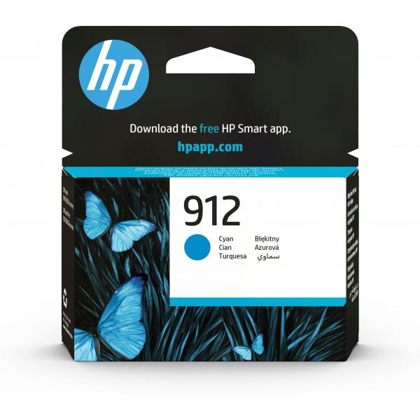 HP Cartuccia di inchiostro ciano originale 912 (HP 3YL77AE [912] Ink Cartridge Cyan 315 Pages 2.93ML)Hp3YL77AE
