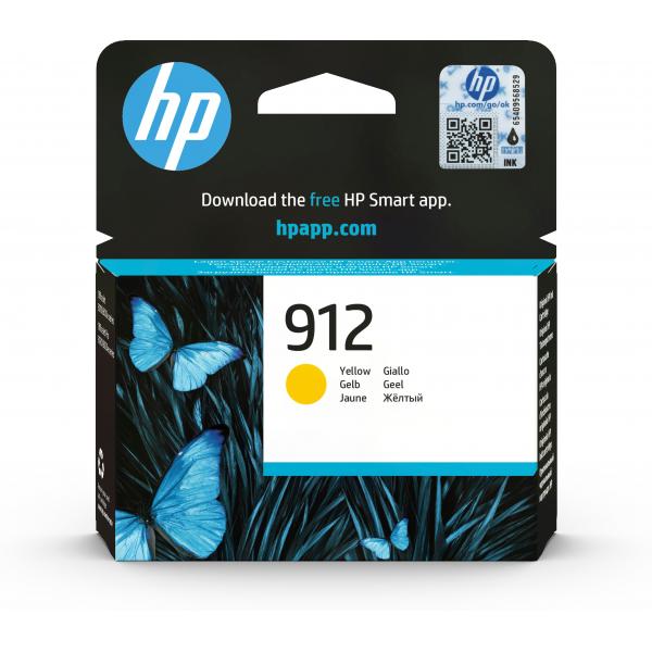 HP Cartuccia di inchiostro giallo originale 912 (OEM HP 912 Yellow Ink Cartridge 3YL79AE)Hp3YL79AE