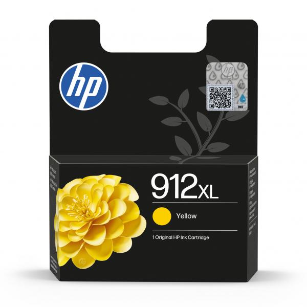 HP Cartuccia di inchiostro giallo originale 912XL ad alta capacità (OEM HP 912XL High Capacity Yellow Ink Cartridge 3YL83AE)Hp3YL83AE