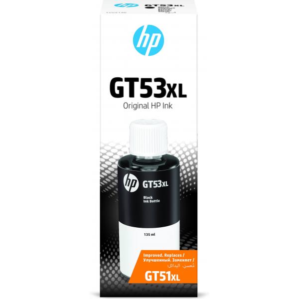 HP Flacone di inchiostro nero originale GT53XL da 135 ml (HP GT53XL - hj kapacitet - sort - ori)Hp01925452706561VV21AE