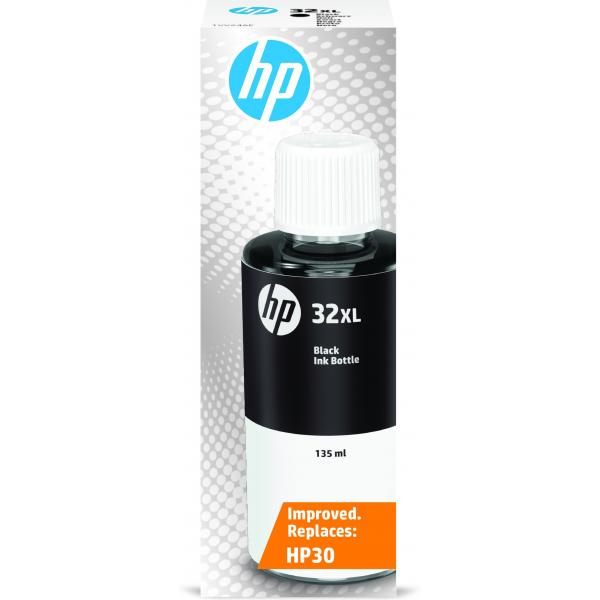 HP Flacone di inchiostro nero originale 32XL 135 ml (HP 32XL 135ML BLK ORIGINAL INK - BOTTLE ZONE 2.1 NO EST LTU LVA)Hp01925452706871VV24AE
