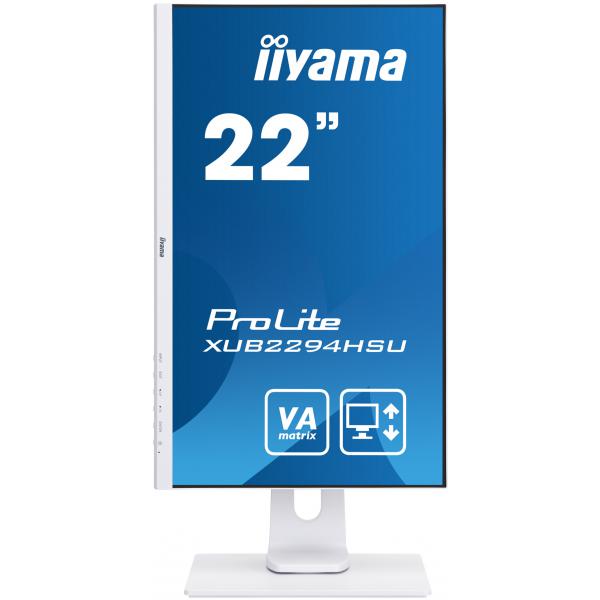 Iiyama ProLite XUB2294HSU-W1 LED display 54,6 cm [21.5] 1920 x 1080 Pixel Full HD Nero, Bianco (iiyama ProLite XUB2294HSU-W1 22' LCD HD Monitor in White)Iiyama4948570117338XUB2294HSU-W1