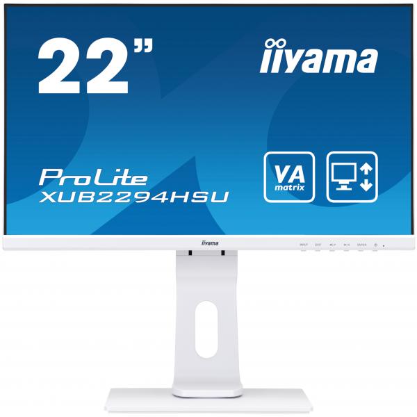 Iiyama ProLite XUB2294HSU-W1 LED display 54,6 cm [21.5] 1920 x 1080 Pixel Full HD Nero, Bianco (iiyama ProLite XUB2294HSU-W1 22' LCD HD Monitor in White)Iiyama4948570117338XUB2294HSU-W1