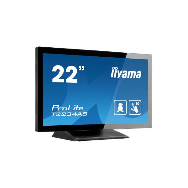 Iiyama ProLite T2234AS-B1 Monitor PC 54,6 cm [21.5] 1920 x 1080 Pixel Full HD Touch screen Multi utente Nero (iiyama ProLite T2234AS-B1 - kiosk RK32)IiyamaT2234AS-B1