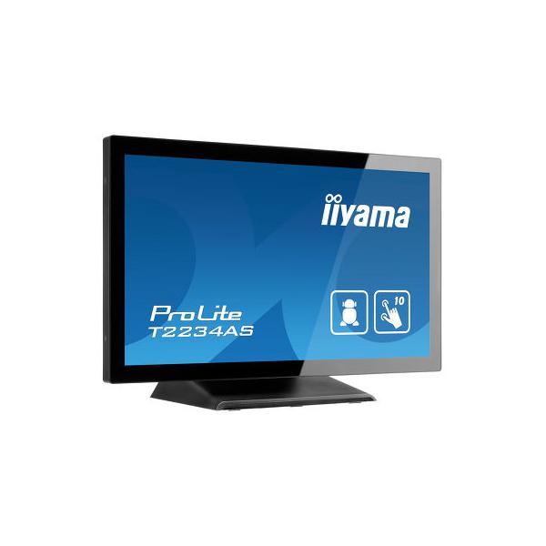 Iiyama ProLite T2234AS-B1 Monitor PC 54,6 cm [21.5] 1920 x 1080 Pixel Full HD Touch screen Multi utente Nero (iiyama ProLite T2234AS-B1 - kiosk RK32)IiyamaT2234AS-B1