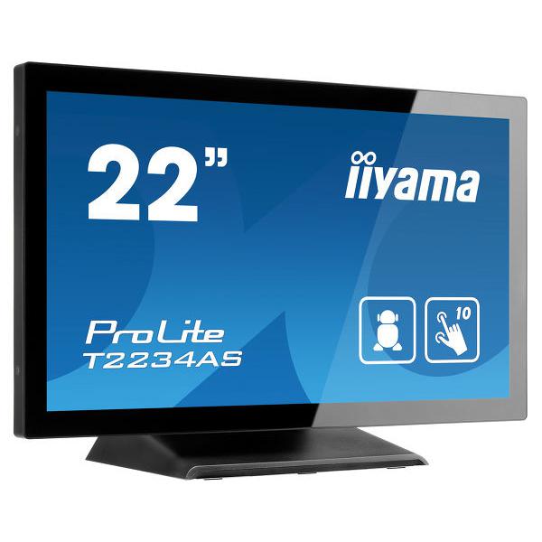 Iiyama ProLite T2234AS-B1 Monitor PC 54,6 cm [21.5] 1920 x 1080 Pixel Full HD Touch screen Multi utente Nero (iiyama ProLite T2234AS-B1 - kiosk RK32)IiyamaT2234AS-B1