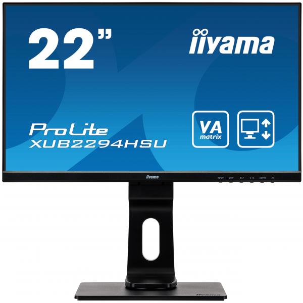 Iiyama ProLite XUB2294HSU-B1 LED display 54,6 cm [21.5] 1920 x 1080 Pixel Full HD Nero (iiyama - PROLITE XUB2294HSU-B1 22? Full HD monitor with VA panel and a height adjustable stand)Iiyama4948570116928XUB2294HSU-B1