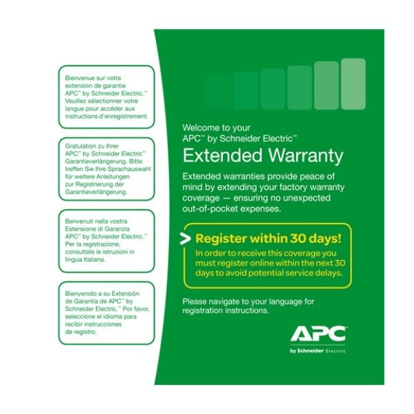 APC WEXTWAR1YR-SE-03 estensione della garanzia 1 licenza/e 1 anno/i (APC Extended Warranty - support opgrad)Apc0731304430629WEXTWAR1YR-SE-03