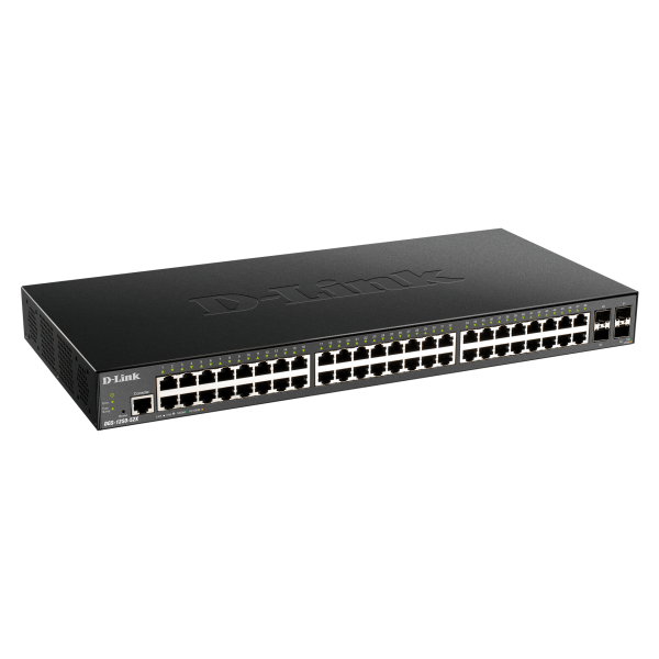 D-Link DGS-1250-52X switch di rete Gestito L3 Gigabit Ethernet [10/100/1000] Nero (D-Link DGS 1250-52X - Switch - L3 Lite - smart - 48 x 10/100/1000 + 4 x 10 Gigabit SFP+ - rack-mountable)D-linkDGS-1250-52X