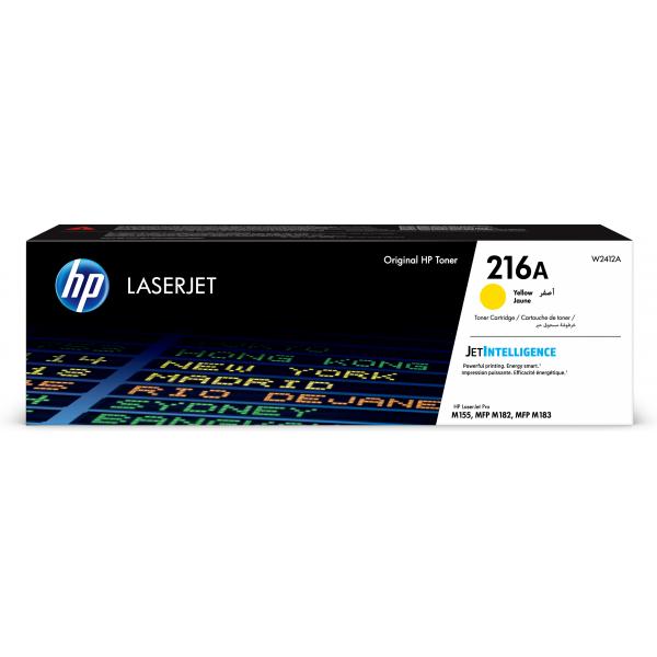 HP Cartuccia toner giallo originale LaserJet 216A (HP 216A YELLOW LASERJET TONER - CARTRIDGE)HpW2412A