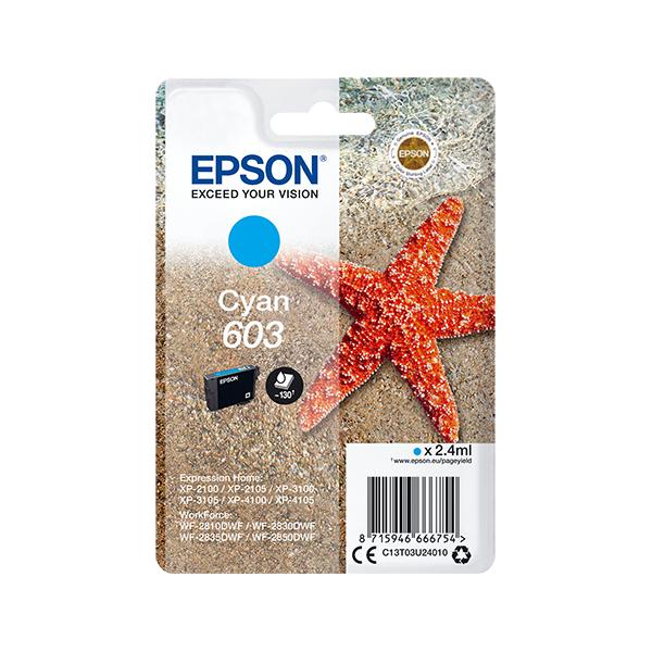 Epson Singlepack Cyan 603 Ink (SINGLEPACK CYAN 603 INK - .)Epson8715946666754C13T03U24010