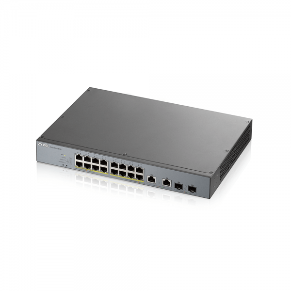 Zyxel GS1350-18HP-EU0101F switch di rete Gestito L2 Gigabit Ethernet [10/100/1000] Supporto Power over Ethernet [PoE] Grigio (18 PORT MANAGED CCTV POE SWITCH - LONG RANGE 250W)ZyxelGS1350-18HP-EU0101F