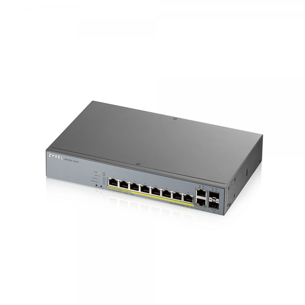 Zyxel GS1350-12HP-EU0101F switch di rete Gestito L2 Gigabit Ethernet [10/100/1000] Supporto Power over Ethernet [PoE] Grigio (Zyxel GS1350-12HP - Switch - intelligente - 8 x 10/100/1000 [PoE+] + 2 x 10/100/1000 [uplink] + 2 x Gigabit SFP [uplink] - d...