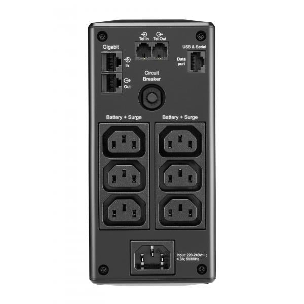 APC BR900MI gruppo di continuità [UPS] A linea interattiva 0,9 kVA 540 W 6 presa[e] AC (B-UPS PRO 900VA/540W TOWER 230V 6X I)Apc0731304346944BR900MI