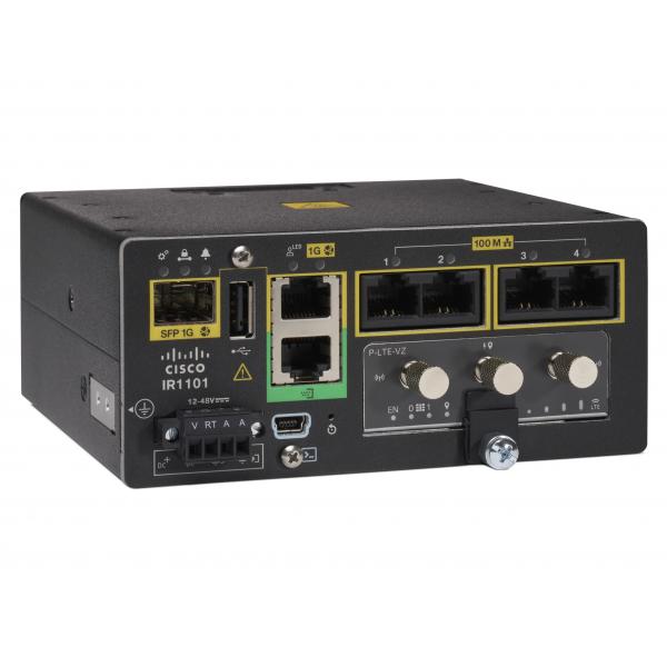 Cisco IR1101-A-K9 router cablato Gigabit Ethernet Nero (Cisco Industrial Integrated Services Router 1101 - Router switch a 4 porte - 1GbE - Porte WAN: 2)Cisco0889728245036IR1101-A-K9