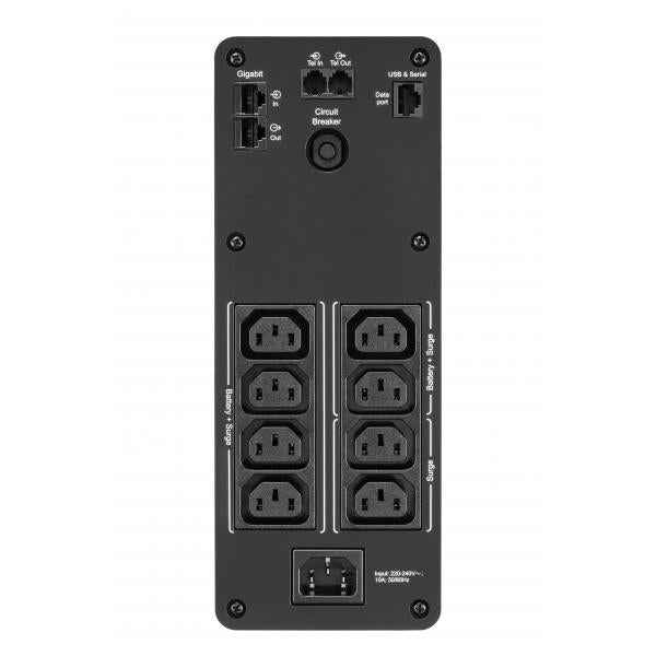 APC BACK UPS PRO BR 1200VA gruppo di continuità [UPS] A linea interattiva 1,2 kVA 720 W 8 presa[e] AC (B-UPS PRO 1200VA/720W TOWER 230V 8X)ApcBR1200SI