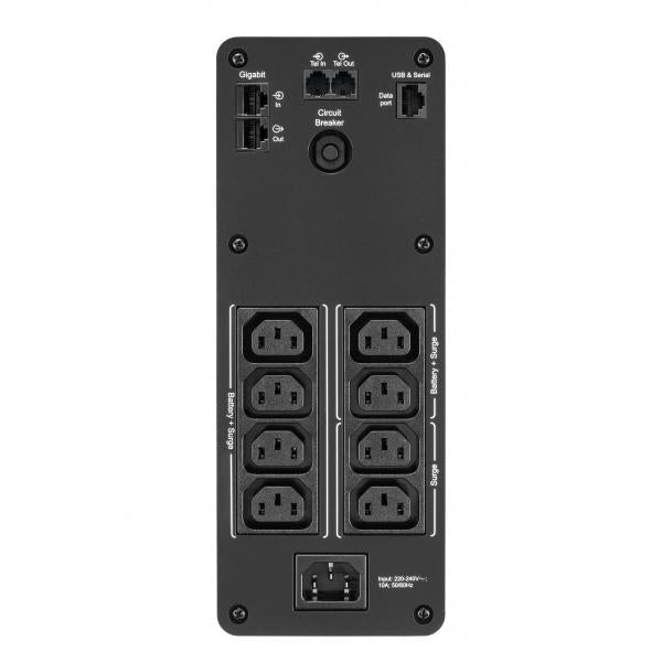 APC BR1600SI gruppo di continuità [UPS] A linea interattiva 1,6 kVA 960 W 8 presa[e] AC (BACK UPS PRO BR 1600VA - SINEWAVE8 OUTLETS AVR LCD INTERF)Apc0731304346920BR1600SI