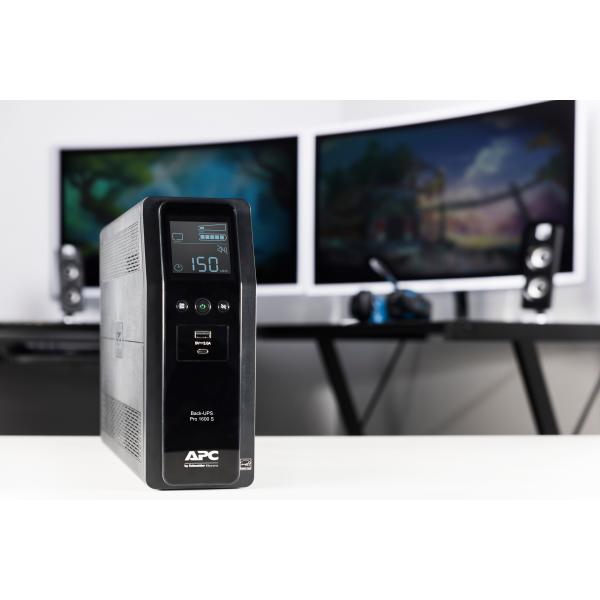 APC BR1600SI gruppo di continuità [UPS] A linea interattiva 1,6 kVA 960 W 8 presa[e] AC (APC Back-UPS Pro BR1600SI - UPS - 220-240 V c.a. V - 960 watt - 1600 VA - 260 Wh - USB - connettori di uscita 8 - nero)ApcBR1600SI
