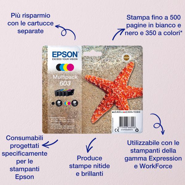 Epson Multipack 4-colours 603XL EasyMail (EPSON STARFISH 603XL MULTIPACK 4-COLOURS EASYMAIL INK)Epson8715946668468C13T03A64510